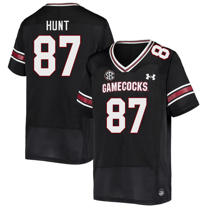 Men #87 Brady Hunt South Carolina Gamecocks College Football Jerseys Stitched-Black